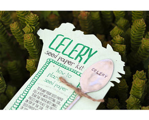 Celery Plantable Seed Paper with Silverware Garden Marker (S0358)