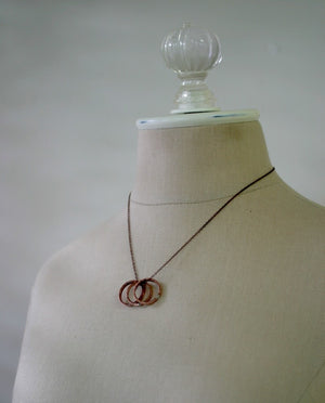 Inscribed Copper Stacking Rings – Set Of 3 (S0177)