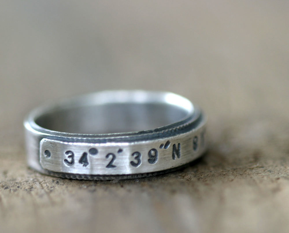Silver outlet personalized rings