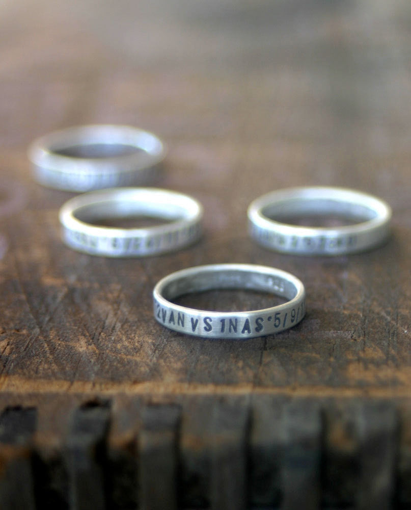 Custom Sterling Silver Stacking Ring (S0190)