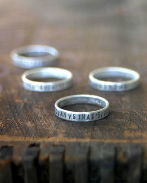 Custom Sterling Silver Stacking Ring (S0190)