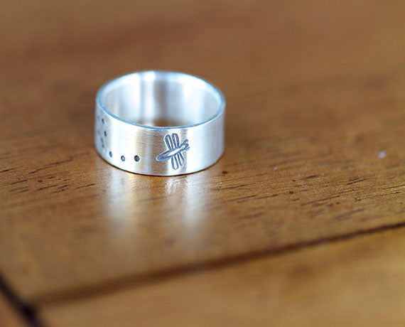 Sterling Silver Bumblebee, Dragon Fly, or Lady Bug Ring (S0259