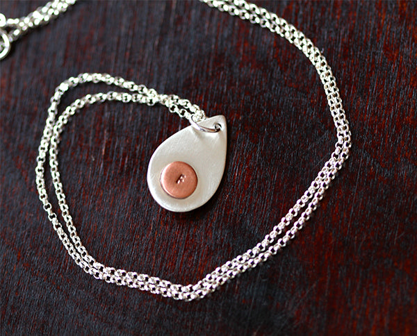 Teardrop Personalized Pendant Necklace (S0344)