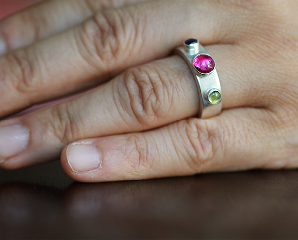 Birthstone Trio Ring (S0346)