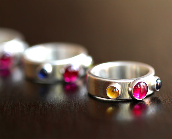 Birthstone Trio Ring (S0346)