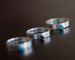 Birthstone Name Ring (S0347)