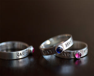 Birthstone Name Ring (S0347)