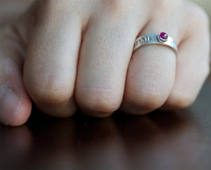 Personalized Gemstone Name RIng (S0348)