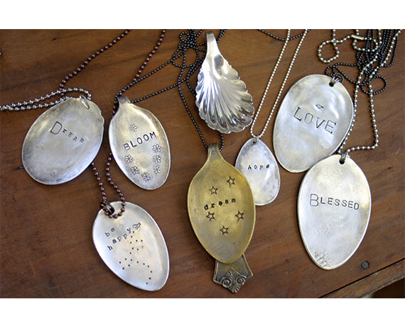 Stamped spoon jewelry sales