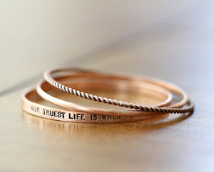 Copper Trio Bangle (S0363)