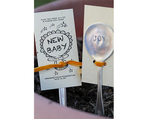 Neutral new baby wildflower kit plantable seed paper with garden marker (S0388)