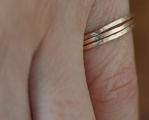 Dainty Gold Filled Stack Rings  S0394