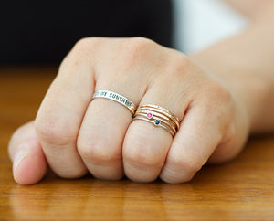 14k Rose and Yellow Gold Personalized Infinity Band (S0598)