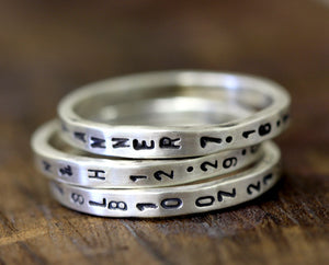 Sterling Silver Name Stacking Rings – Set Of 3 (S0191)