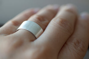 Copper secret heart mens wedding ring (S0336)