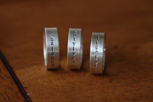 Personalized Pink Ribbon Ring (S0408)