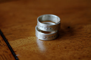 Personalized Pink Ribbon Ring (S0408)