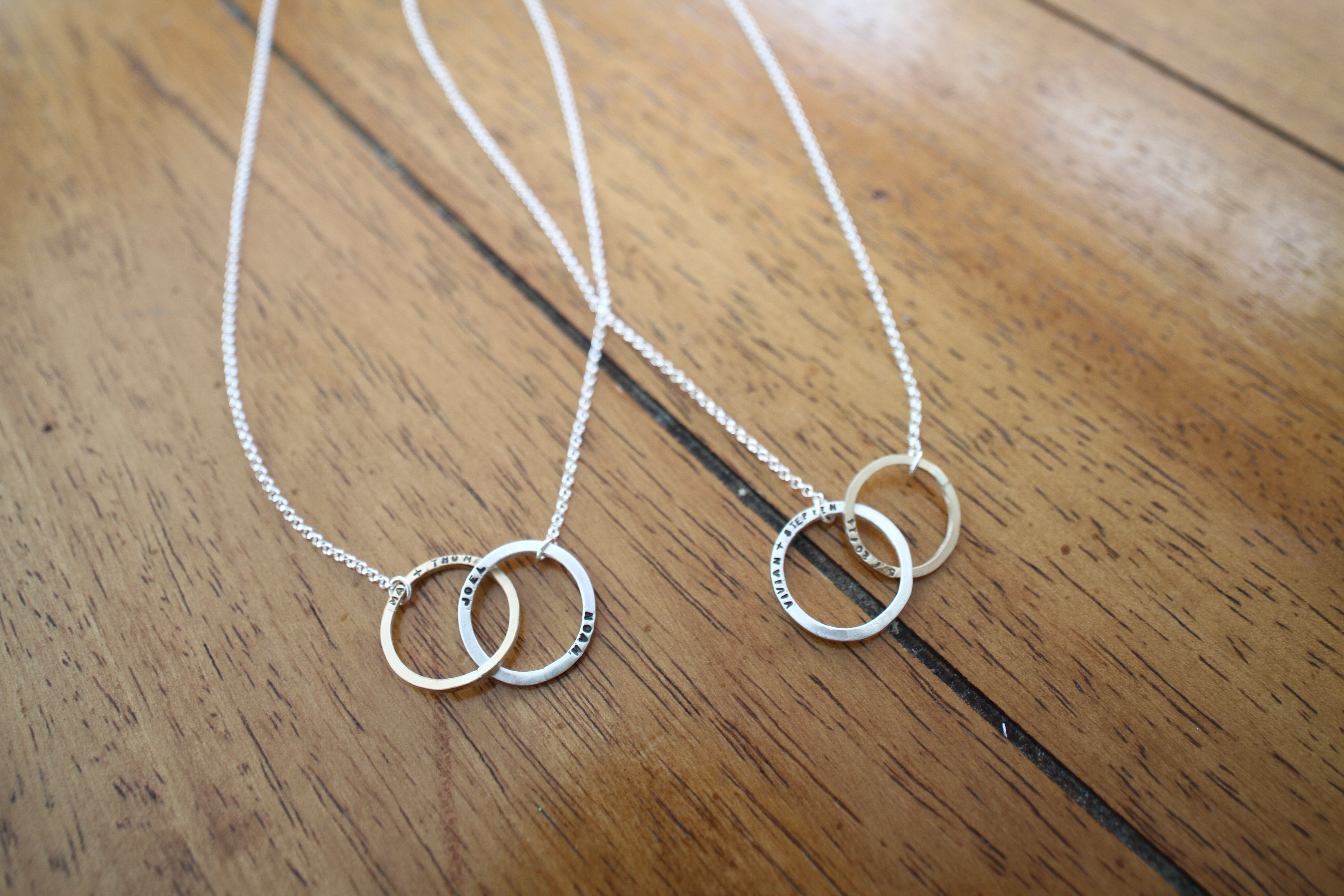 Personalized Silver And Gold Filled Infinity Necklace (S0646
