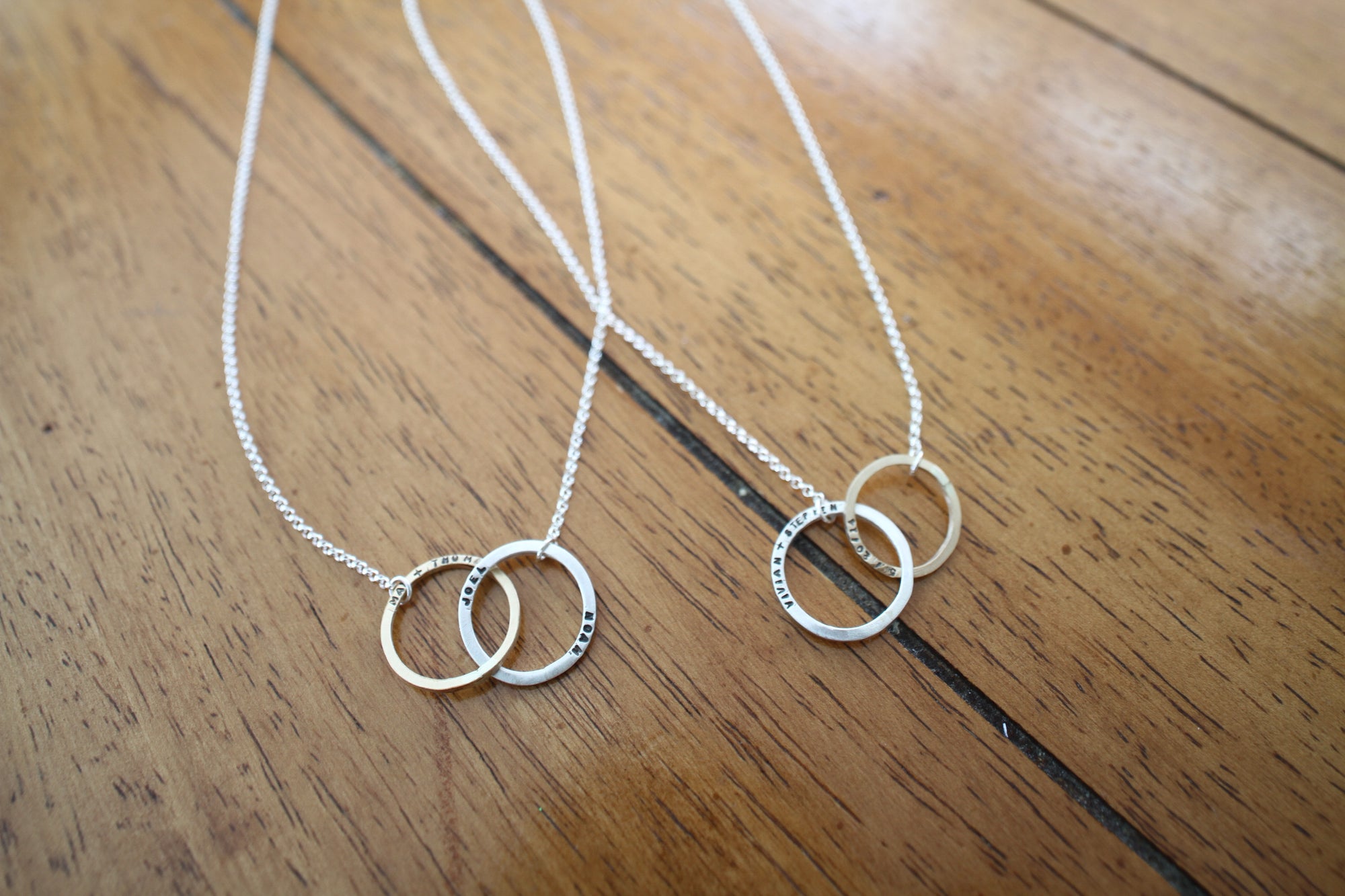 Personalized Silver And Gold Filled Infinity Necklace (S0646)