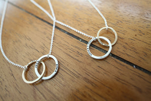 Personalized Silver And Gold Filled Infinity Necklace (S0646)