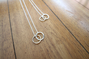 Personalized Silver And Gold Filled Infinity Necklace (S0646)
