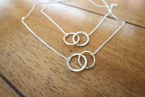 Personalized Silver And Gold Filled Infinity Necklace (S0646)