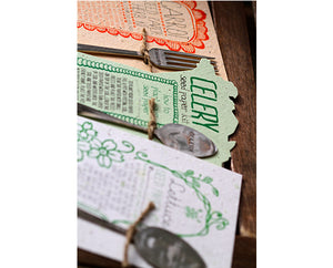 Lettuce Plantable Seed Paper with Silverware Garden Marker (S0360)