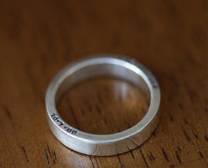 Custom Personalized Men's Wedding Band (S0334)