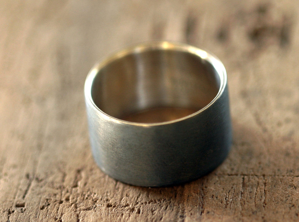 Mens sterling discount silver wedding bands