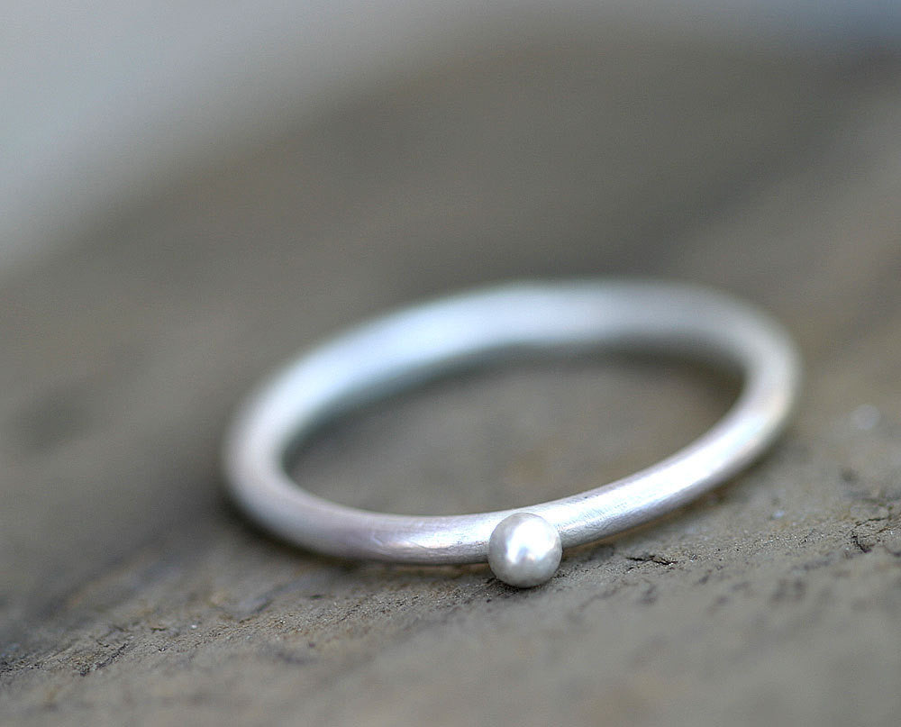 Pebble ring sterling silver (S0228)