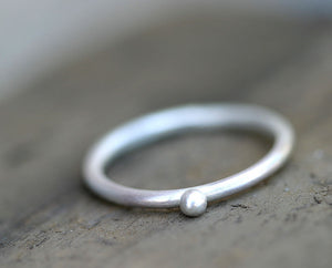 Pebble ring sterling silver (S0228)