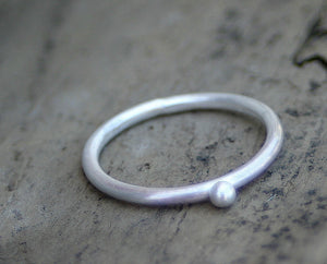 Pebble ring sterling silver (S0228)