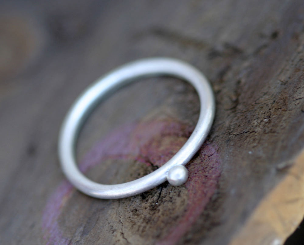Pebble ring sterling silver (S0228)