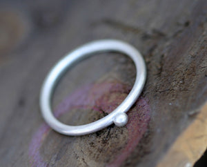 Pebble ring sterling silver (S0228)