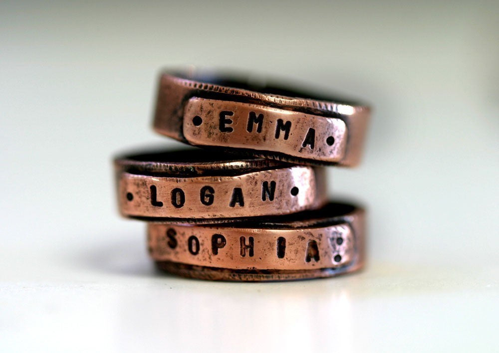 Personalized Copper Band Ring (S0304)
