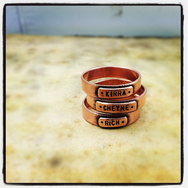 Personalized Copper Band Ring (S0304)