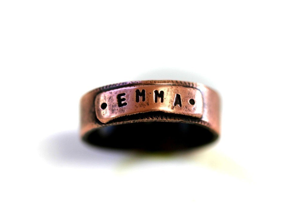 Personalized Copper Band Ring (S0304)