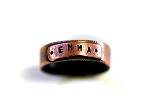 Personalized Copper Band Ring (S0304)