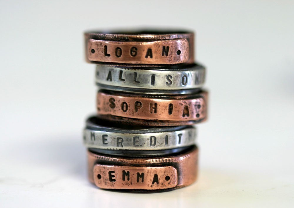 Personalized Copper Band Ring (S0304)