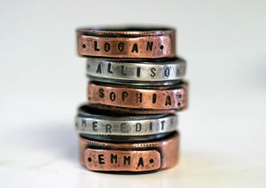 Personalized Copper Band Ring (S0304)