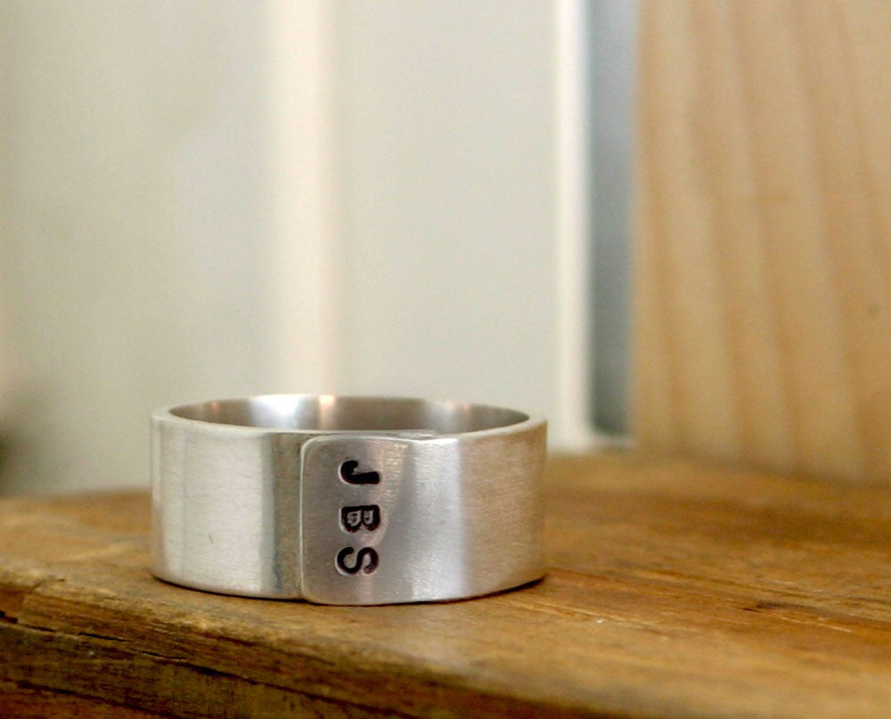 Mens personalized rings on sale sterling silver