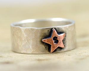 Star Ring with Personalized Initial (S0241)