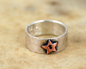 Star Ring with Personalized Initial (S0241)