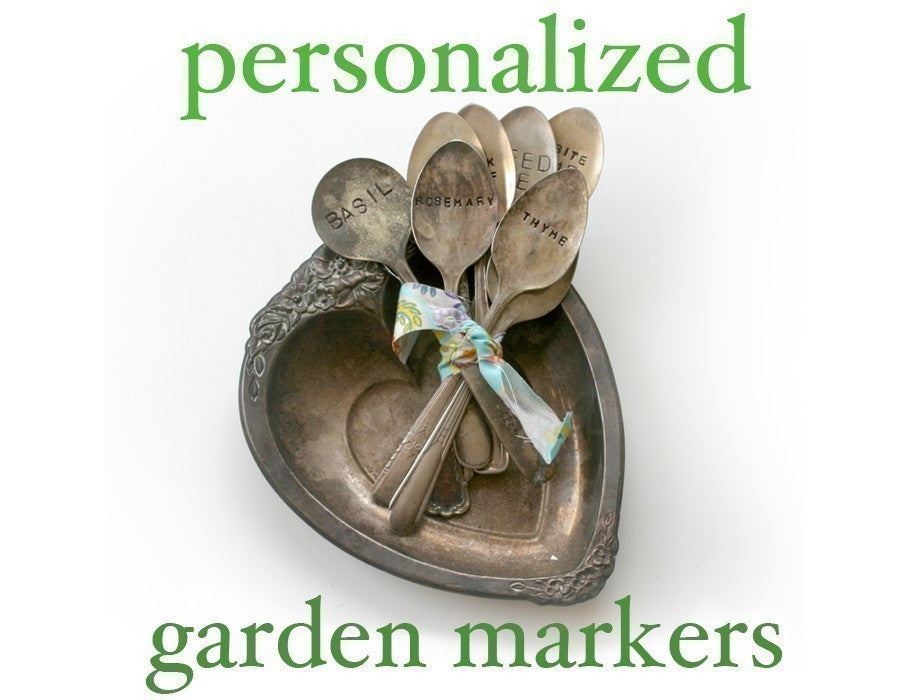 Personalized Vintage Silverware Garden Marker (S0244)