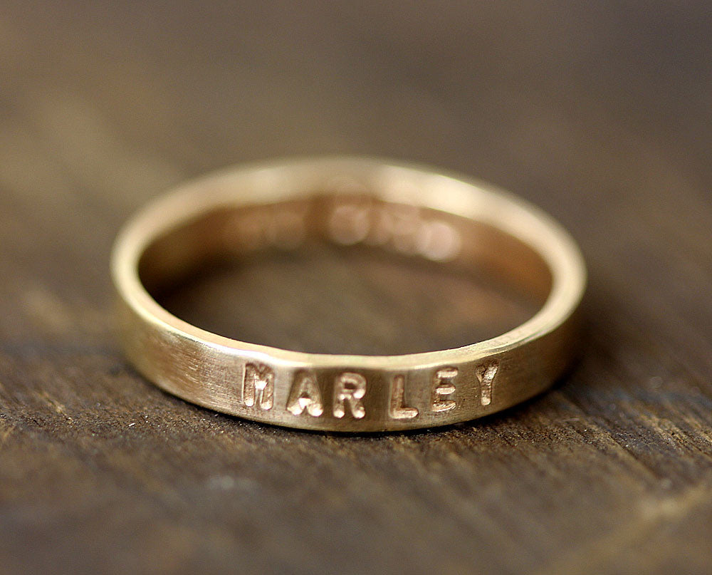 Personalized gold band (S0229)