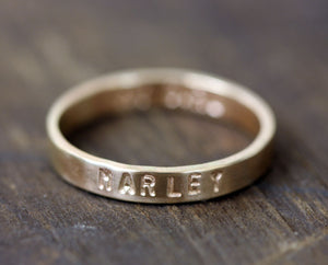 Personalized gold band (S0229)
