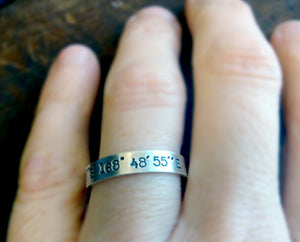 Personalized band sterling silver (S0237)