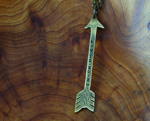 Custom Copper Arrow Necklace & Chain S0380b