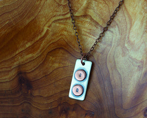 Custom Initials Sterling Silver Thin Plate Necklace  (S0481)