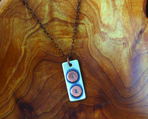 Custom Initials Sterling Silver Thin Plate Necklace  (S0481)